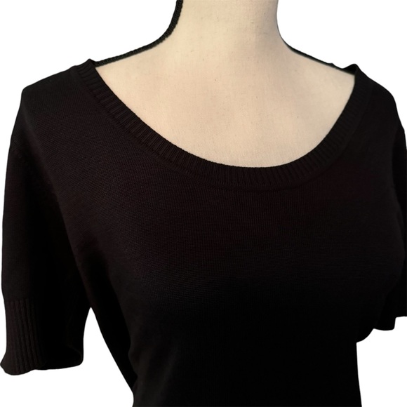 Black and white sweater knit dress size 10 short sleeve - Picture 3 of 6